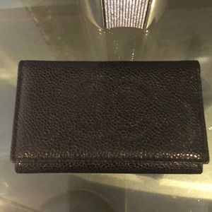 Chanel Black Caviar Leather Authentic Key holder